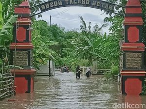 Waspada! Air Sungai Dengkeng Klaten Mulai Naik ke Permukiman-Sawah Waspada! Air Sungai Dengkeng Klaten Mulai Naik ke Permukiman-Sawah