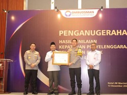 Polres Jombang Dianugerahi Kepatuhan Pelayanan Publik Ombdusman