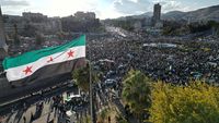 Potret Ribuan Warga Suriah Rayakan Tumbangnya Assad di Damaskus