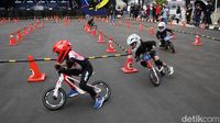 Potret Seru Balita Balapan Pushbike di HUT Transmedia