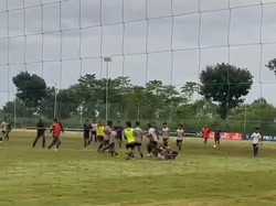 Momen Pemain Persik Kendiri Vs PSM Makassar Adu Jotos di Laga EPA Liga 1 U-20