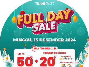 Merapat! Hari Ini Transmart Full Day Sale Hujan Diskon 50% + 20%