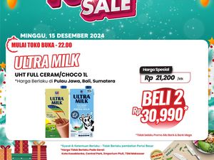 Beli Susu Kotak Jumbo di Transmart Full Day Sale Pasti Lebih Murah, Cus!
