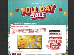 Smart LED TV 50 UHD Diskon Besar-besaran di Transmart Full Day Sale