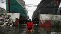 Banjir Rob Setinggi 80 Cm Rendam Komplek Galangan Kapal Muara Angke