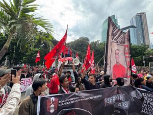 Gelar Aksi di Depan KPK, GMNI dkk Desak Harun Masiku Segera Ditangkap