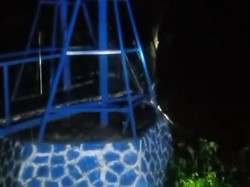 Jembatan Gantung Sungai Keduang di Sembukan Wonogiri Putus