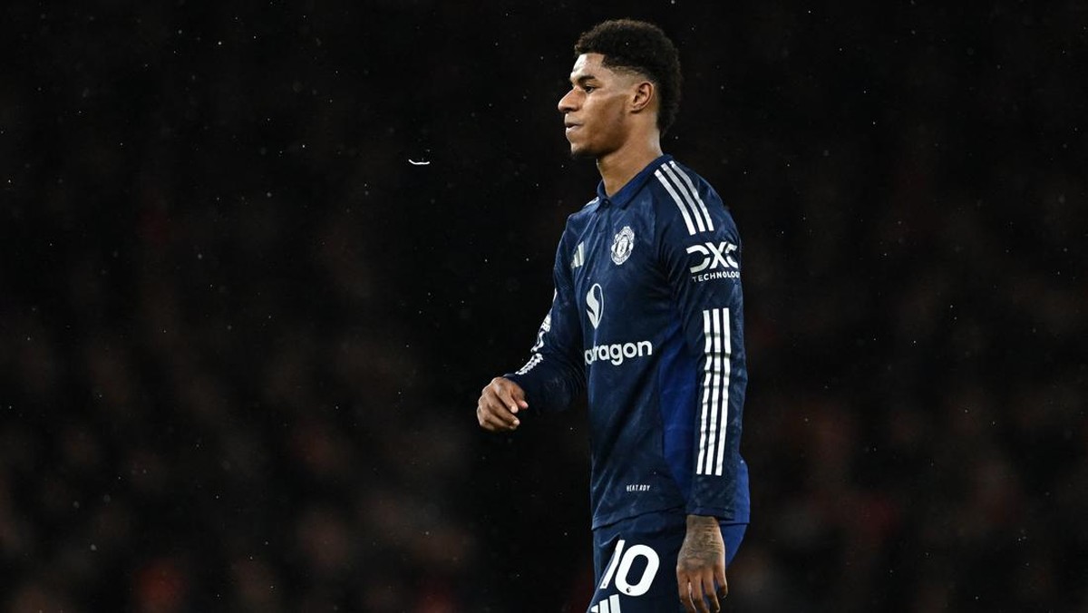 Marcus Rashford terganjal gaji tinggi untuk meninggalkan Man United. (Foto: REUTERS/Dylan Martinez)