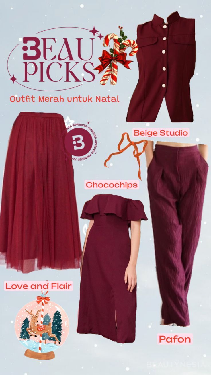 BeauPicks: Outfit Merah untuk Natal