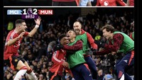 Setelah dikalahkan Manchester United dalam derby Manchester, kini banyak pula sindiran Man City jadi 115 FC. Kedua gol MU lahir dalam 115 detik. Foto: dok. Internet/X (Twitter)