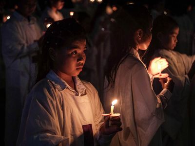 Suasana Perayaan Natal Gereja Tiberias di Manado