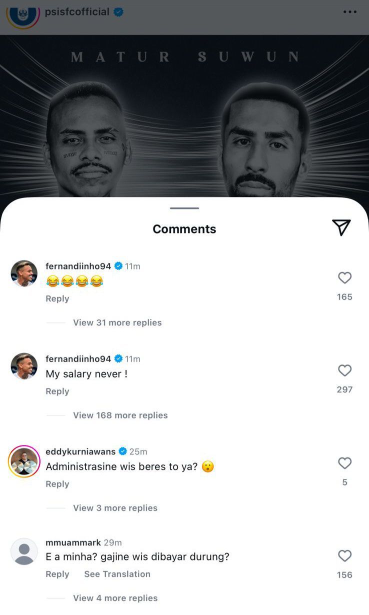 Fernandinho telah mengakhiri perjalanannya di PSIS Semarang. Meski PSIS menyebut perpisahan sudah disepakati kedua semua pihak, namun masih ada tanda tanya.