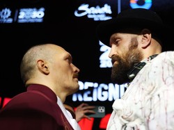 Saling Tatap Tyson Fury Vs Oleksandr Usyk Bikin Netizen Heboh