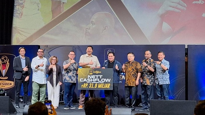 PSSI mendapatkan suntikan dana dari penyelenggara Piala Presiden 2024. Federasi sepakbola Indonesia itu mendapatkan Rp 31,9 miliar.