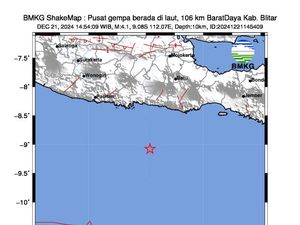 Gempa M 4,1 Guncang Blitar