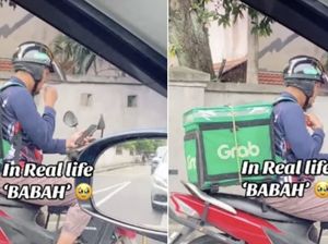 Salut! Ojol Ini Komunikasi Pakai Bahasa Isyarat Saat Antar Makanan