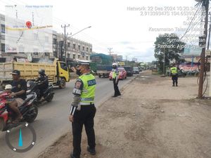 Polres Banyuasin Siagakan Mobil Derek Antisipasi Kemacetan di Jalinsum