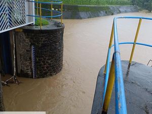 Bendung Tabo-tabo Pangkep Turun Jadi Waspada, Ketinggian Air 450 Cm