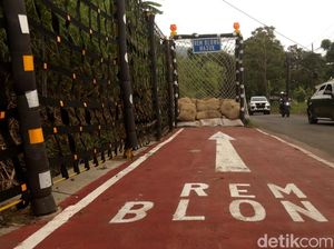 Jaring Pengaman Penyelamat Motor Rem Blong di Punclut Bandung Jaring Pengaman Penyelamat Motor Rem Blong di Punclut Bandung