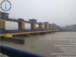 Bendung Benteng Pinrang Status Waspada, Debit Air Meningkat