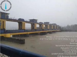 Bendung Benteng Pinrang Status Waspada, Debit Air Meningkat Bendung Benteng Pinrang Status Waspada, Debit Air Meningkat
