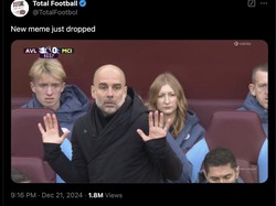 Tindakan saat Villa menang 2-1 melawan City ini diyakini akan jadi bahan meme baru. Foto: dok. Internet/X (Twitter)