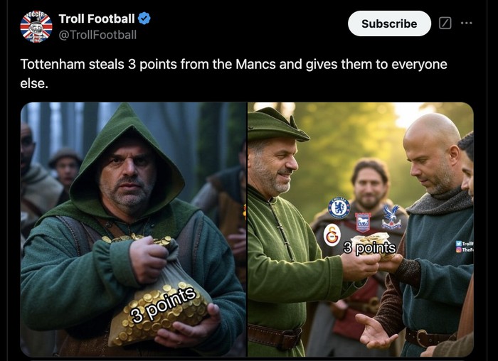 Meme Tottenham Robin Hood