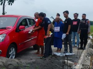 2 Pembunuh Wanita di Bawah Jembatan Losari Brebes Jalani Reka Ulang