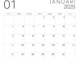 Kalender Januari 2025: Libur, Cuti, Tanggal Merah, dan Hari Pentingnya Kalender Januari 2025: Libur, Cuti, Tanggal Merah, dan Hari Pentingnya