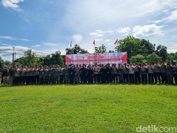 Polisi Apel Pasukan Amankan Bumi Reog Berzikir yang Digelar PSHT
