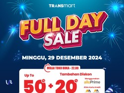 Besok Transmart Full Day Sale! Kejar Diskon 50% + 20% Jelang Tahun Baru