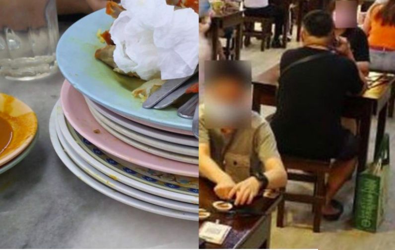 Tumpuk Piring Usai Makan di Resto, Wanita Ini Dimarahi Kekasihnya