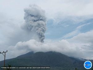 Gunung Lewotobi Laki-laki Erupsi 3 Kali, Ketinggian Capai 1.000 Meter Gunung Lewotobi Laki-laki Erupsi 3 Kali, Ketinggian Capai 1.000 Meter