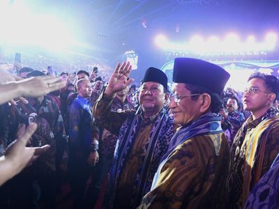 Potret Prabowo Hadiri Perayaan Natal Nasional 2024 di Indonesia Arena