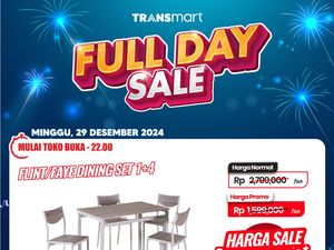 Besok Transmart Full Day Sale! Meja Makan Satu Set Diobral Murah Meriah