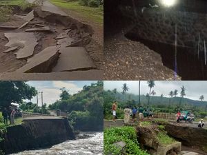 Banjir Putus 2 Jembatan dan Ruas Jalan Provinsi di Bima