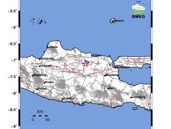Gempa Darat M 3,1 Guncang Bojonegoro