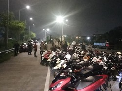 65 Motor Diamanakan Saat akan Balap Liar di Bypass Krian Sidoarjo