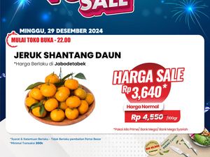Transmart Full Day Sale! Beli Jeruk Shantang Mulai dari Rp 3 Ribuan Aja