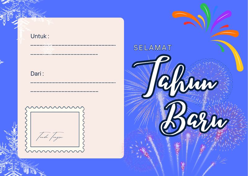 Kartu Ucapan Tahun Baru 2025.