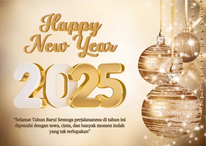 Kartu Ucapan Tahun Baru 2025.