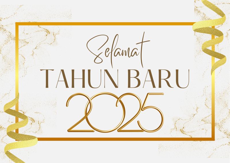 Kartu Ucapan Tahun Baru 2025.