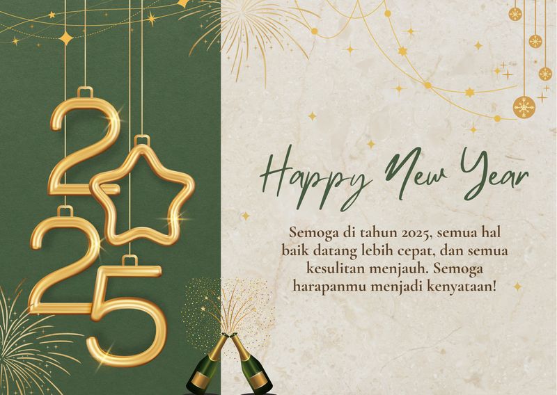Kartu Ucapan Tahun Baru 2025.