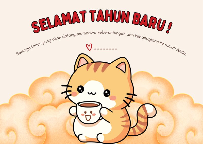 Kartu Ucapan Tahun Baru 2025.