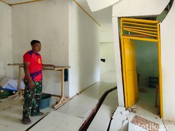 Penampakan Gedung Asrama SMK di Mamasa Nyaris Ambruk gegara Tanah Bergerak