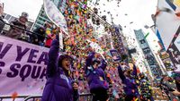 Semarak Times Square Jelang Perayaan Pergantian Tahun