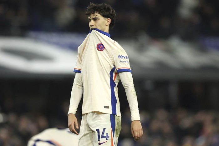 Joao Felix Chelsea's Joao Felix reacts after his goal was disallowed for offside during the English Premier League soccer match between Ipswich Town and Chelsea at Portman Road stadium in Ipswich, England, Monday, Dec. 30, 2024. (AP Photo/Richard Pelham)