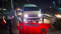 Situasi Penutupan Jalan Saat Perayaan Tahun Baru di Jakarta