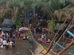 Tragedi Jembatan Wisata Malus Lubuklinggau Putus hingga 8 Orang Luka Berat