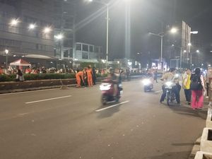 Perayaan Tahun Baru di Jakarta Selesai, Jalan Sudirman-Thamrin Kembali Dibuka